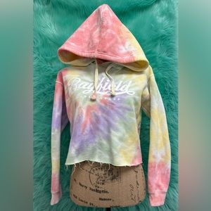 Cropped pullover hoodie